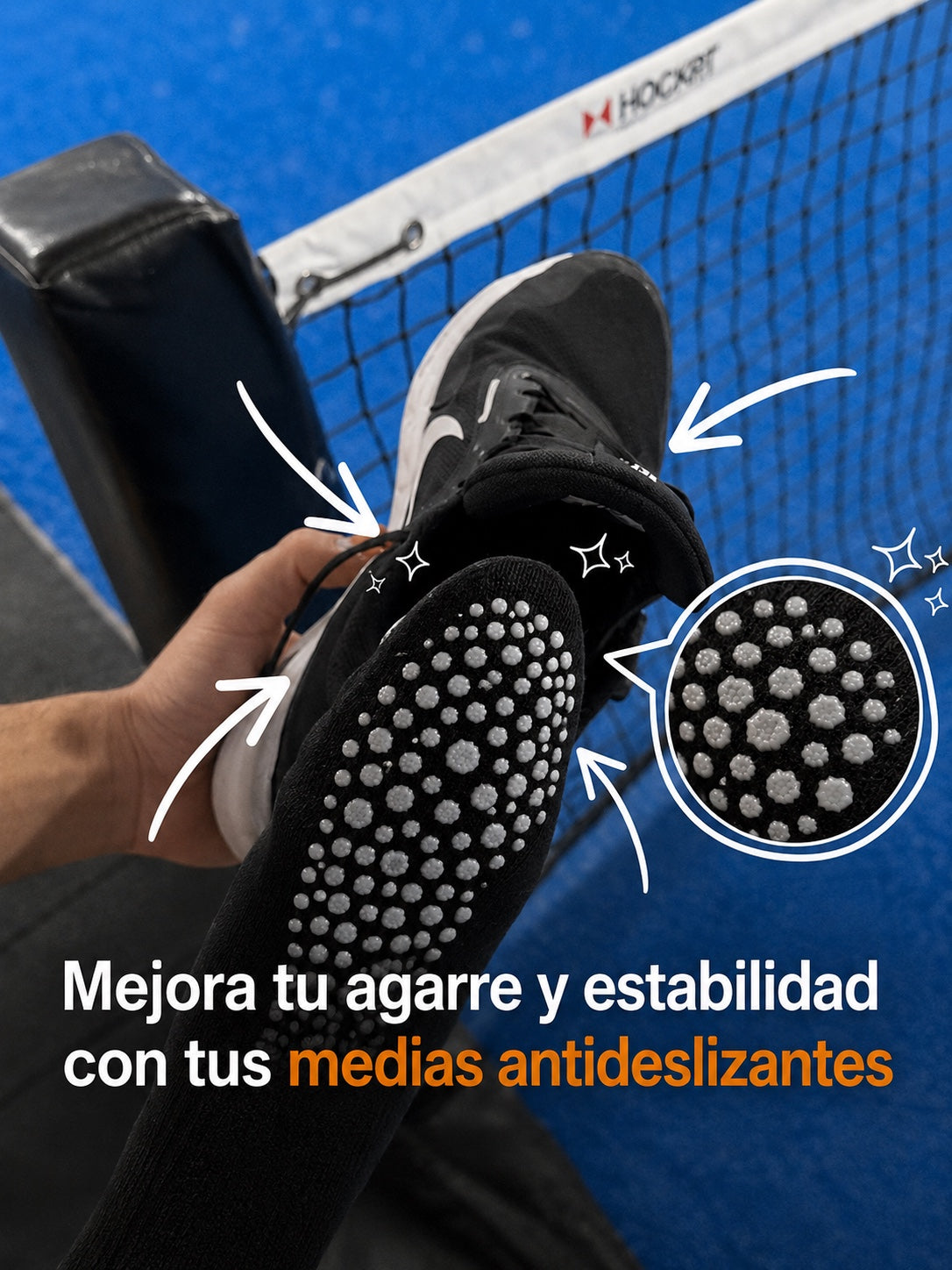 Medias antideslizantes NUVÉ para mejorar agarre y estabilidad